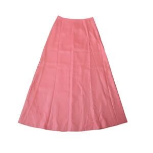 Vintage Y2K Scott McClintock Coral Pink-Orange Satin Maxi Skirt 6